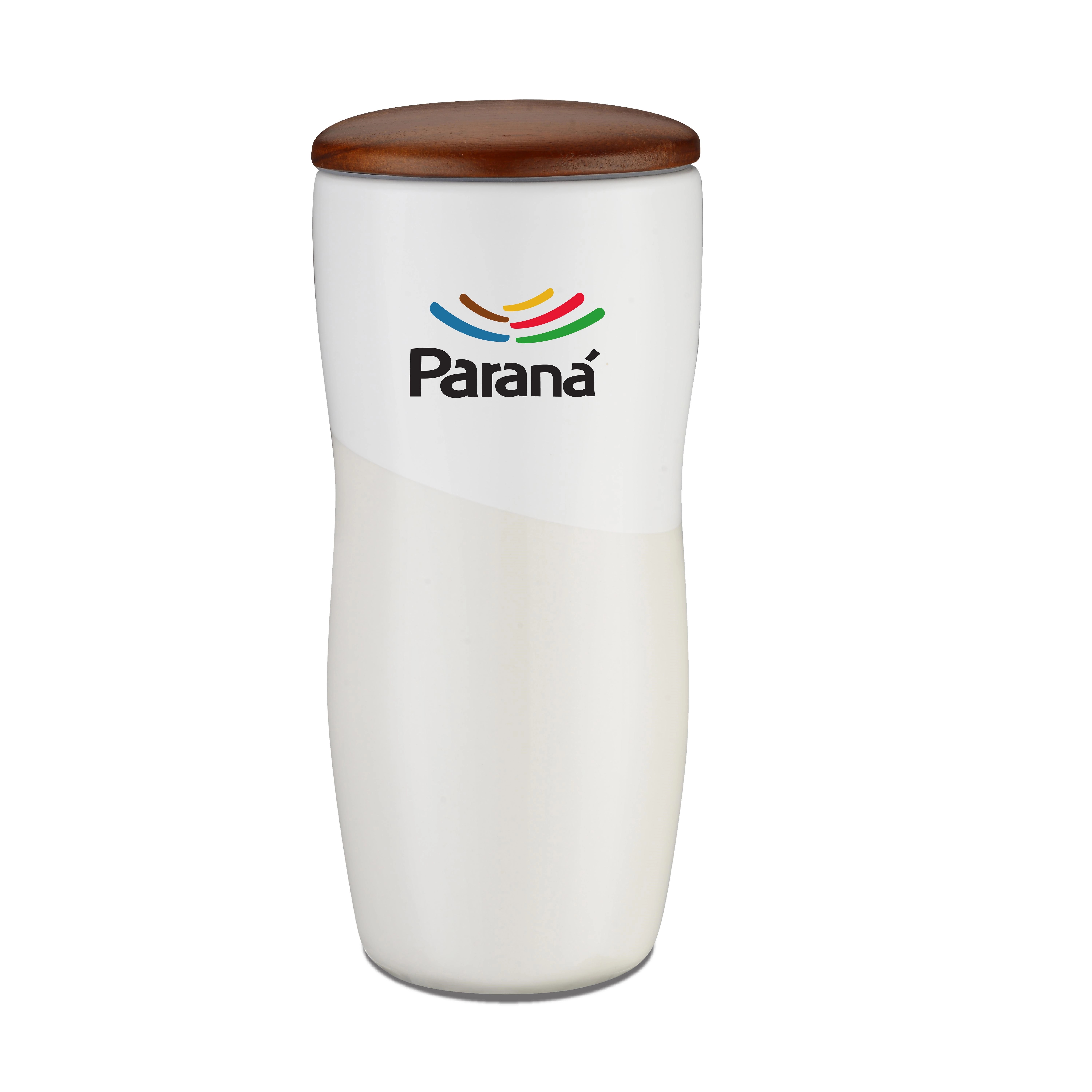 FARMINGTON - 12 OZ DOUBLE WALL CERAMIC TUMBLER WITH WOOD LID 2