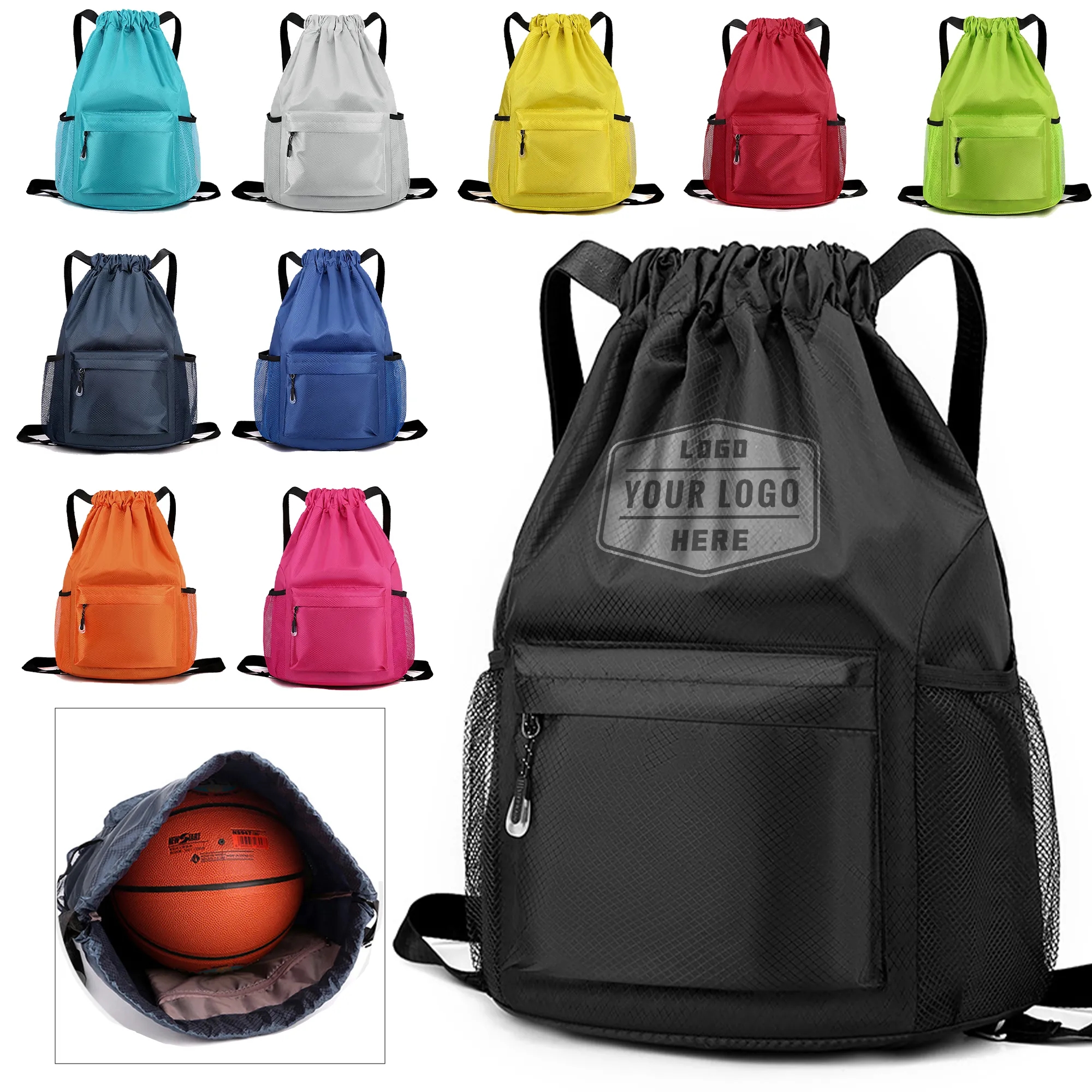 Wet Dry Seperate Drawstring Bag Backpack