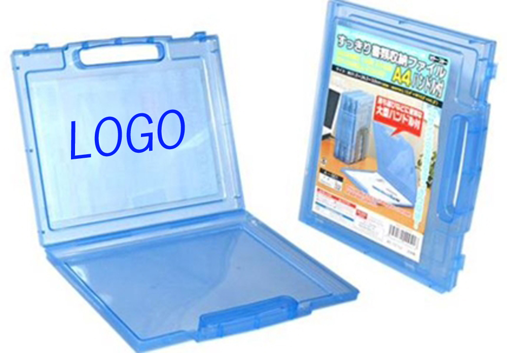 Translucent Light Blue Document Case with Handle Made in Japan 1