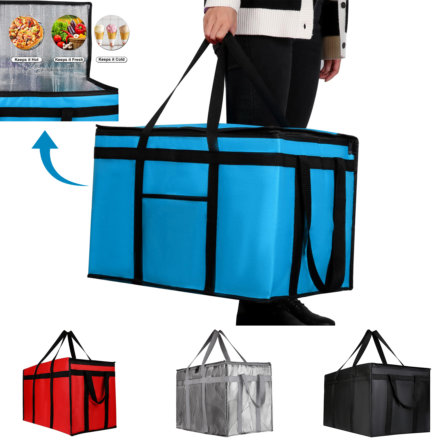 Extra large Insulated Food Delivery Bag 2