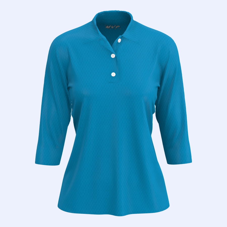 Women's 3/4 sleeve polo shirt 1