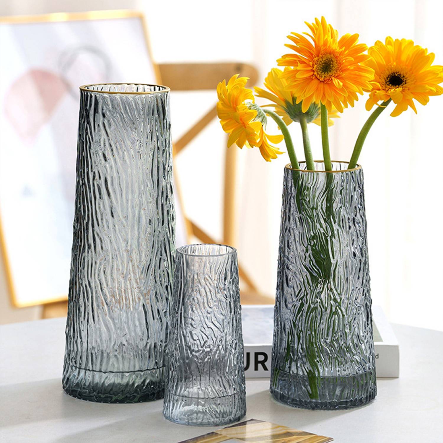 Embossed Glass Vase 2