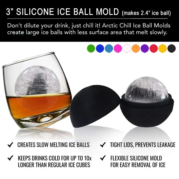 3" Silicone Ice Ball Mould 6
