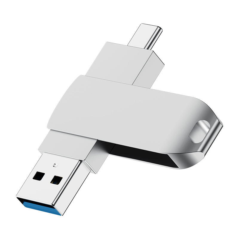 Type-c computer dual-purpose U disk, rotating large capacity; 128GB memory