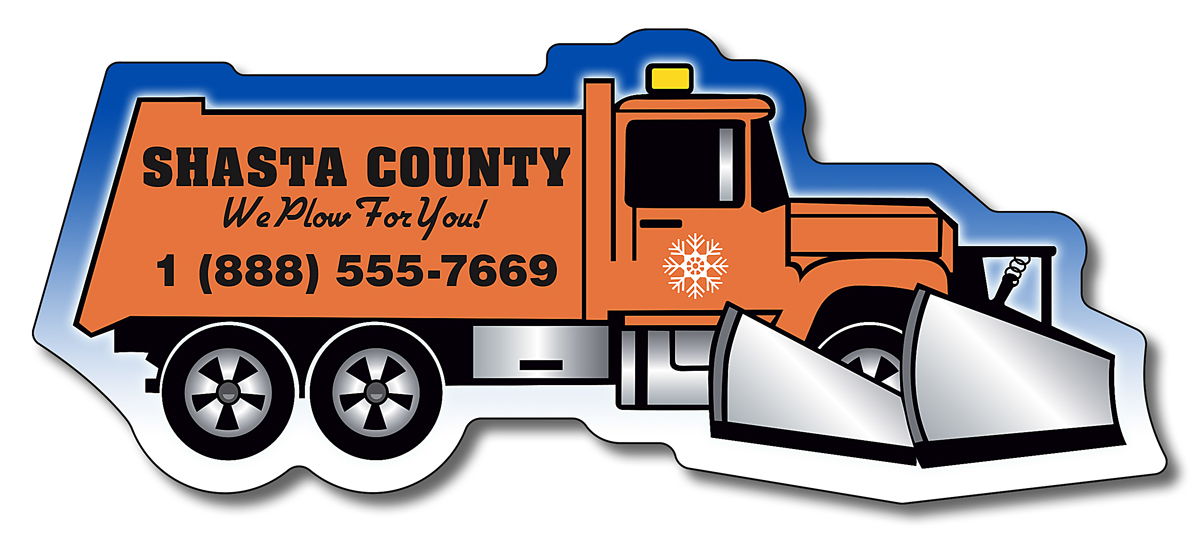 Magnet - Snow Plow Shape (4.25x1.78125 - Right Facing) - 20 mil. 2