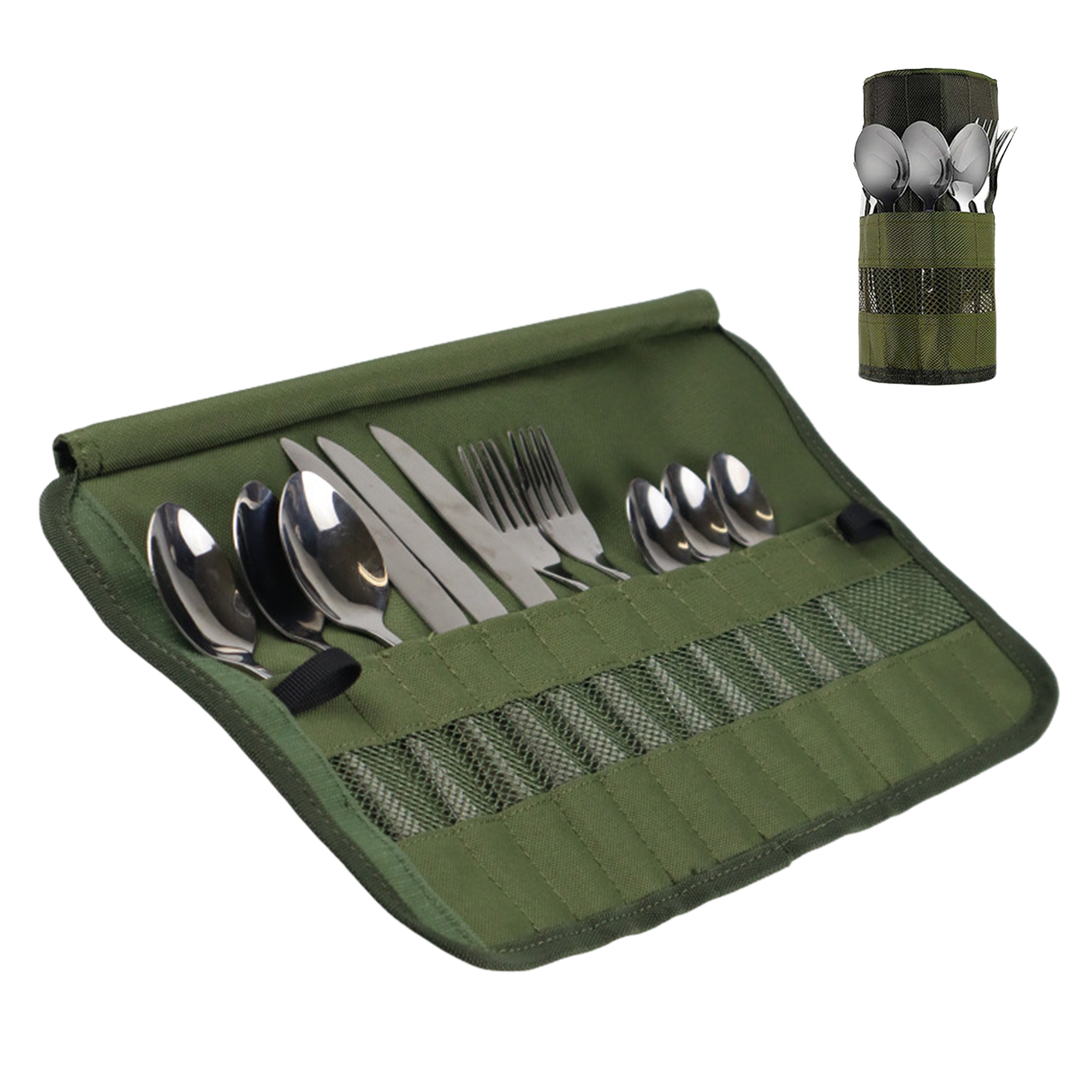 Portable Knife, Fork and Spoon Storage Roll Bag 2