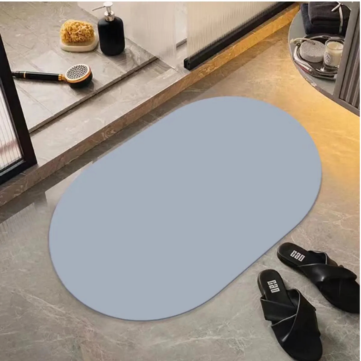 Bathroom Mat Non-slip Rubber Soft Water Absorption 4