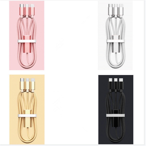 3 Foot 3-in-1 Braided Quick Charging Cable 5