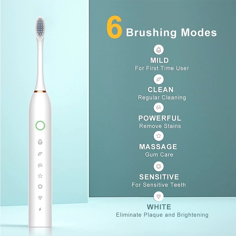 4 Brush Heads Rechargeable Toothbrush 3