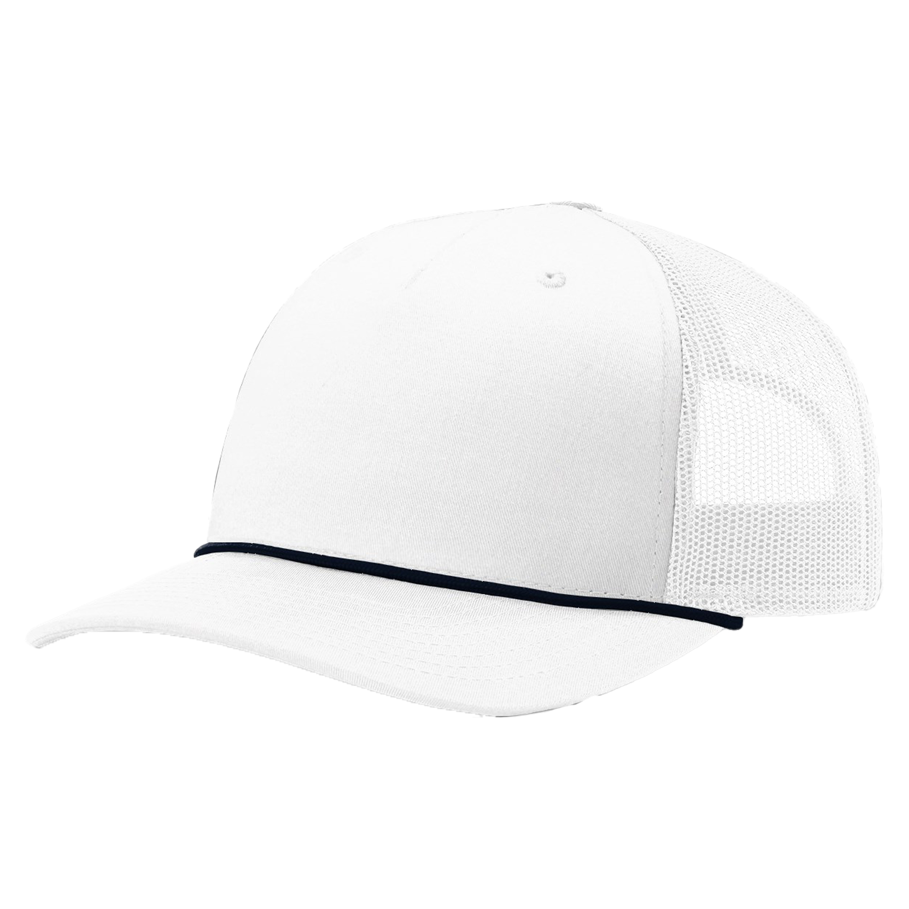 Richardson 112FPR 5-Panel Trucker Hat with Rope w/Leatherette Adhesive Patches or Embroidery 5