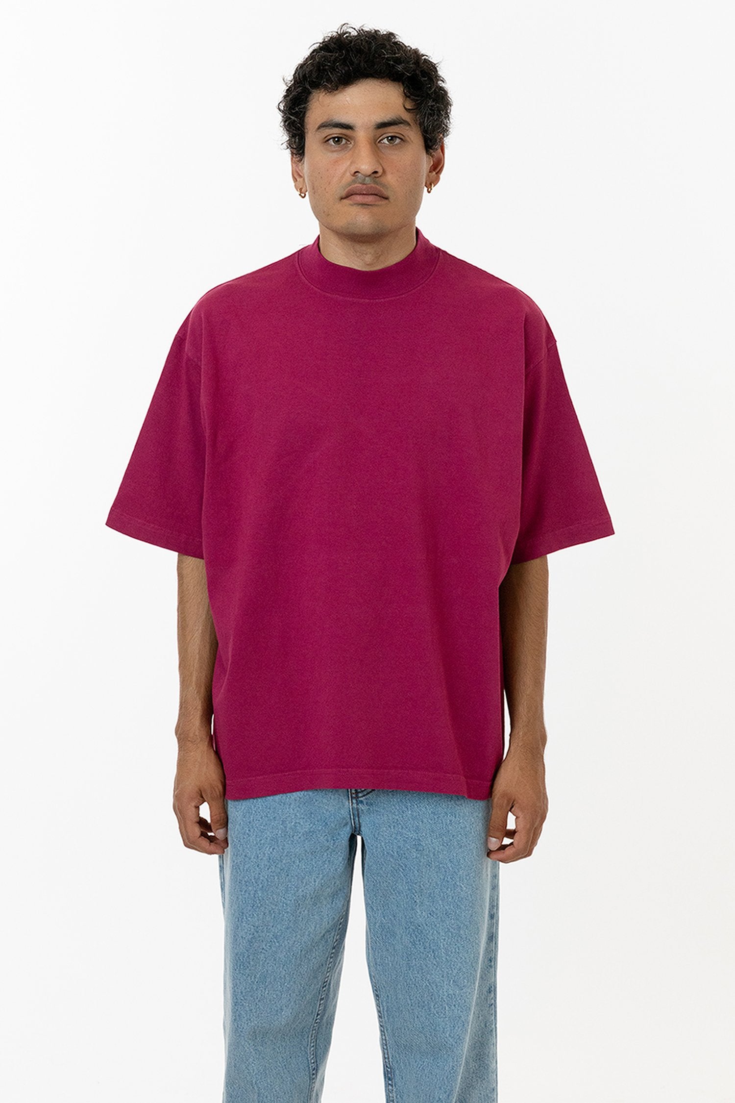 6.5 OZ S/S OVERSIZED GARMENT DYE MOCKNECK T-SHIRT 25