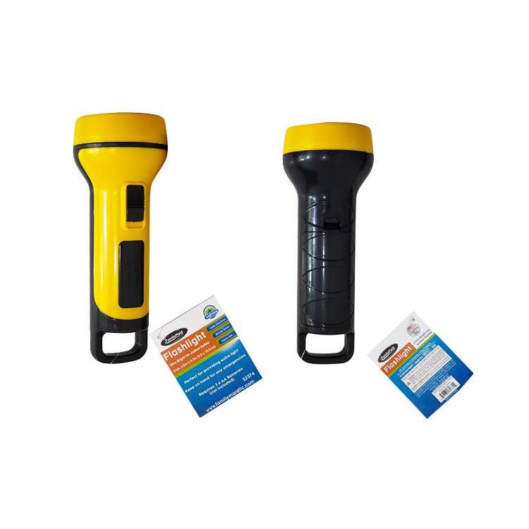 Yellow and Black Flashlight - 6" 1