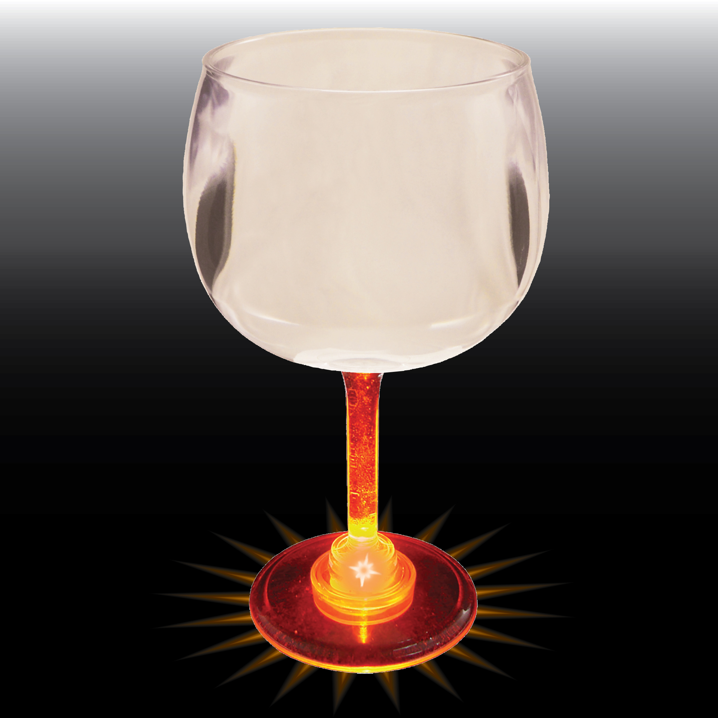12oz Light Up Standard Stem Plastic Wine Goblet 19
