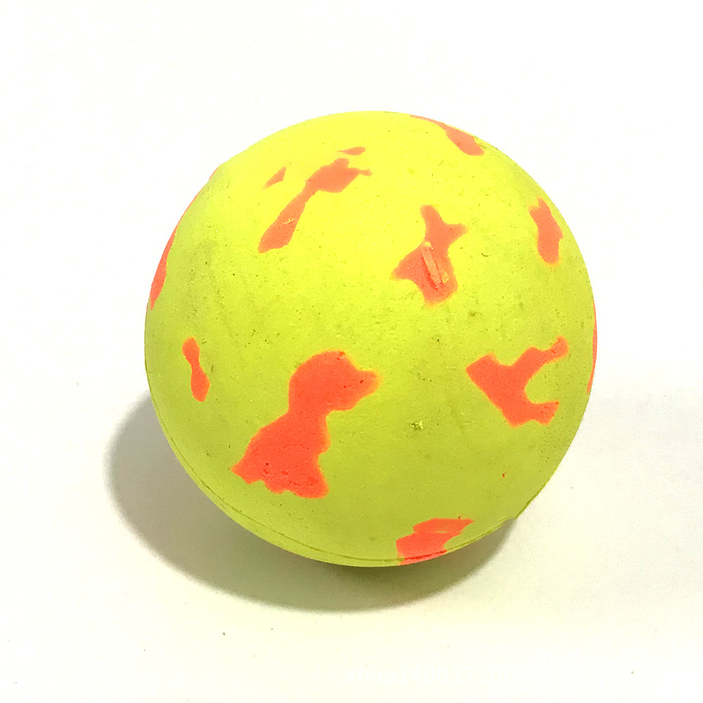 Patches Pattern Fluorescent Rubber Dog Ball 2