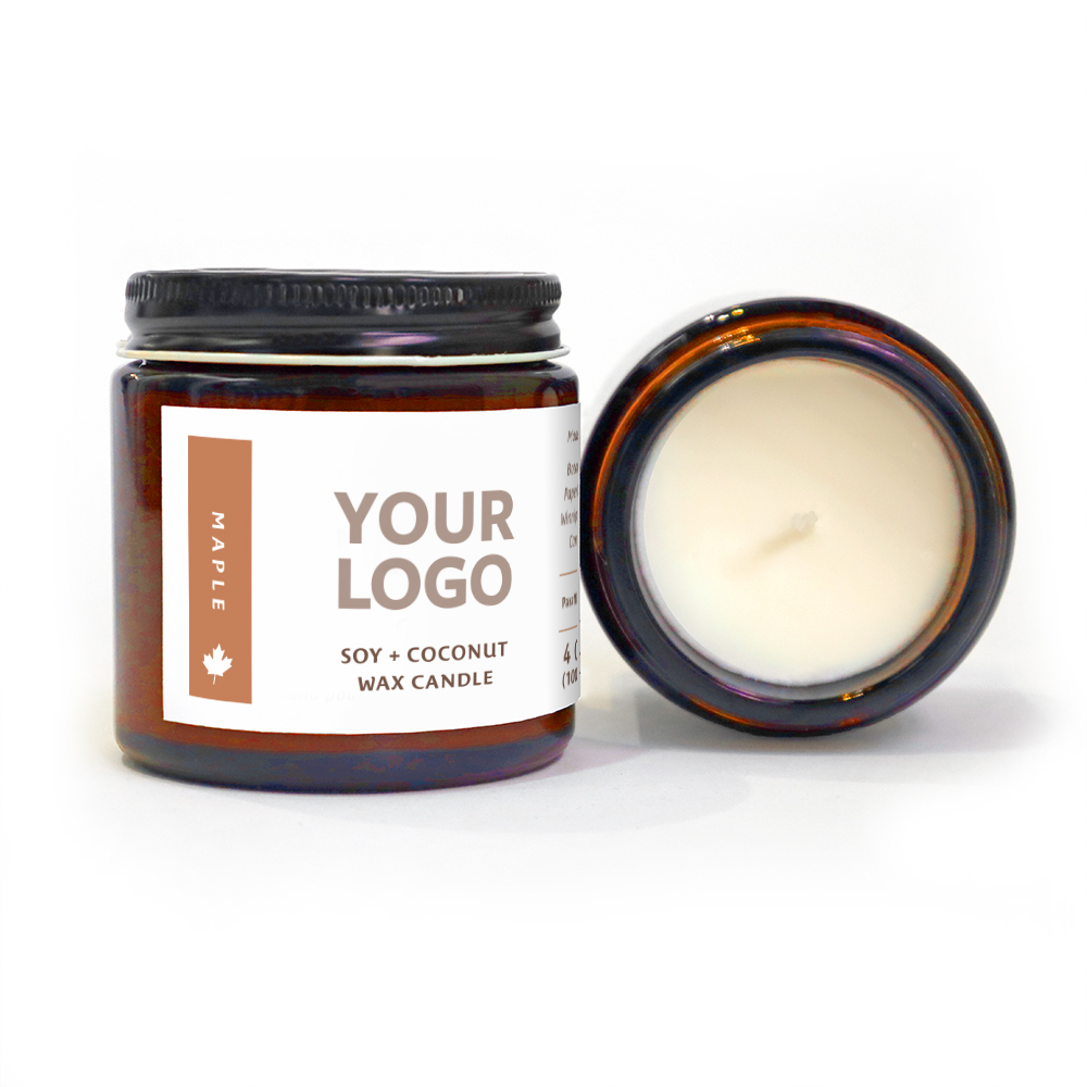 4 oz Hand-Poured Maple Candles 4