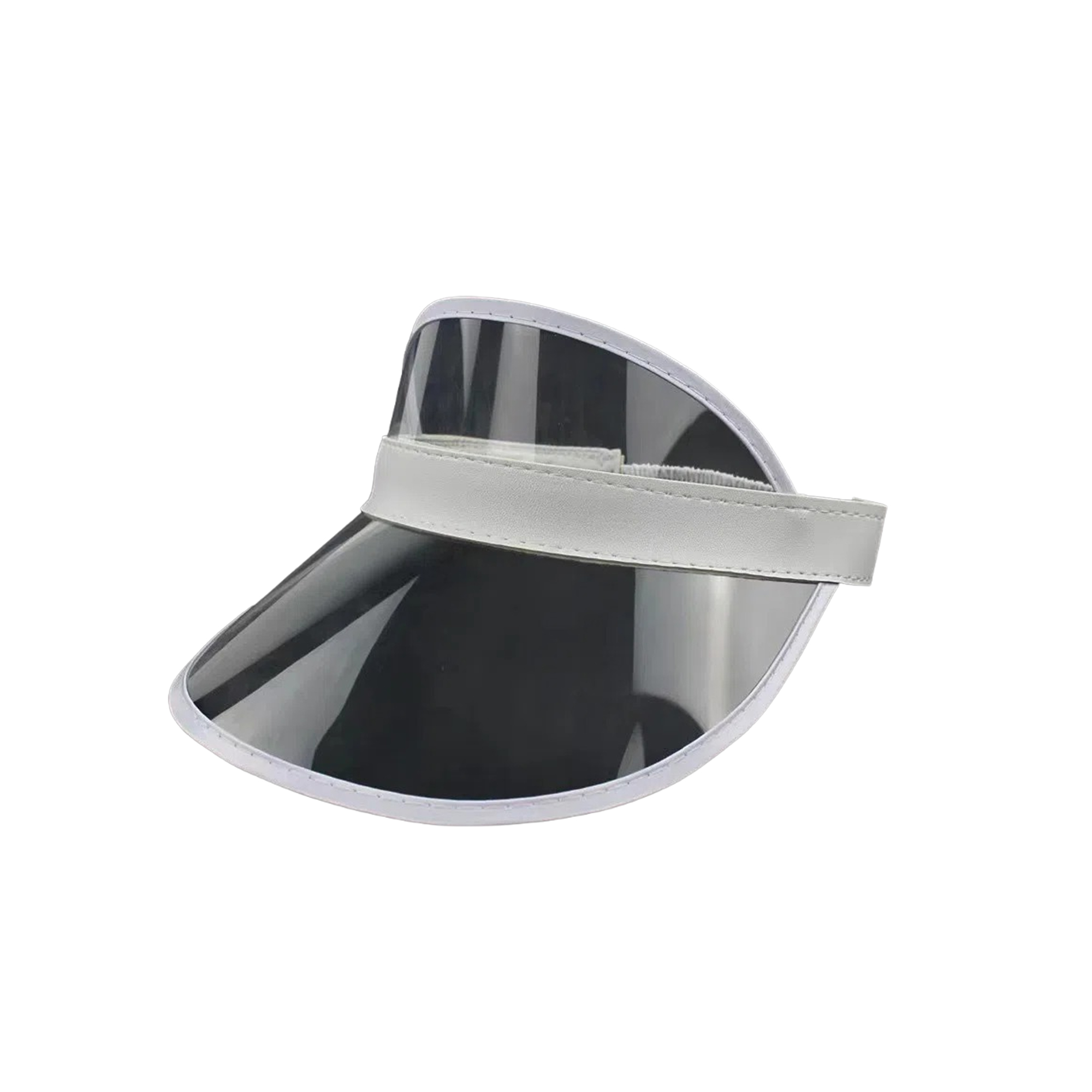 Plastic Clear UV Protection Sun Visor With Elastic Band 1