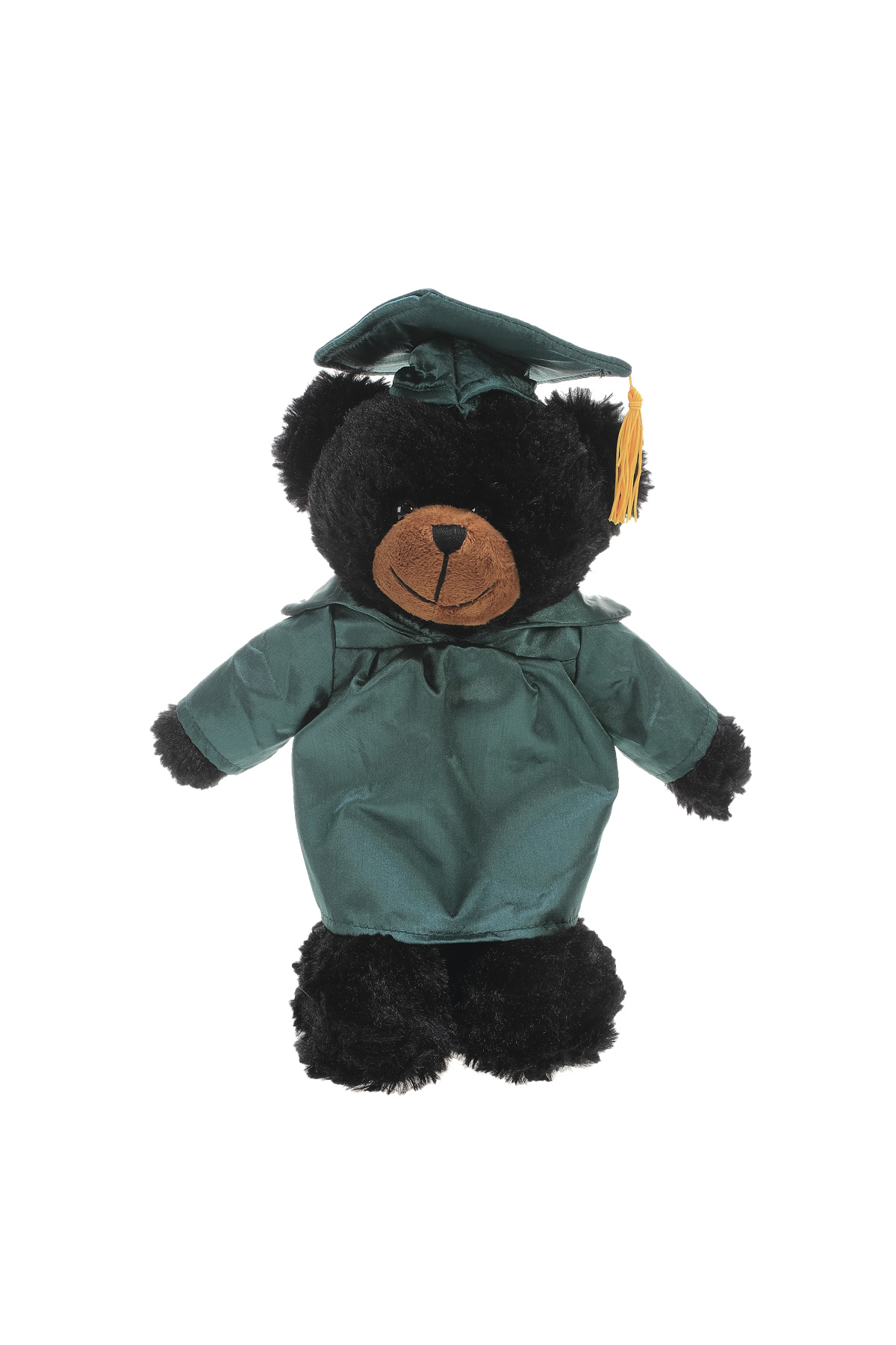 Soft Plush Black Teddy Bear in Graduation Cap & Gown 6