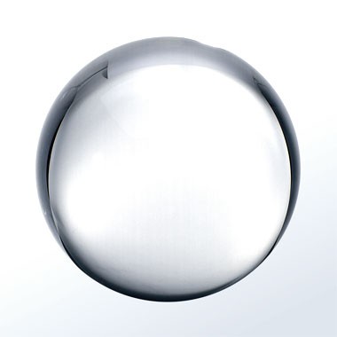 2-3/8" Optical Crystal Clear Sphere with Flat Bottom
