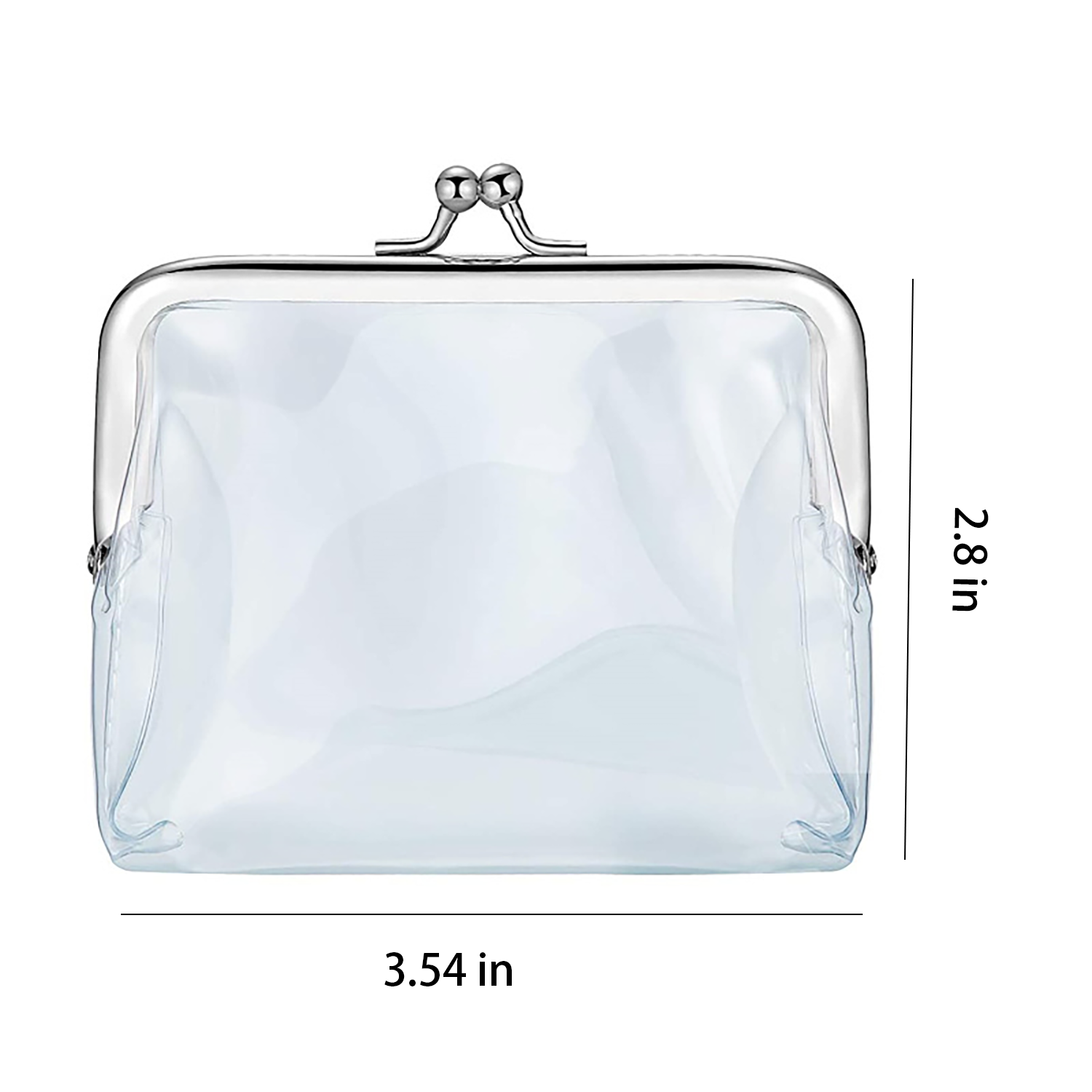 Waterproof Clear PVC Coin Purse w/ Lock Design 3