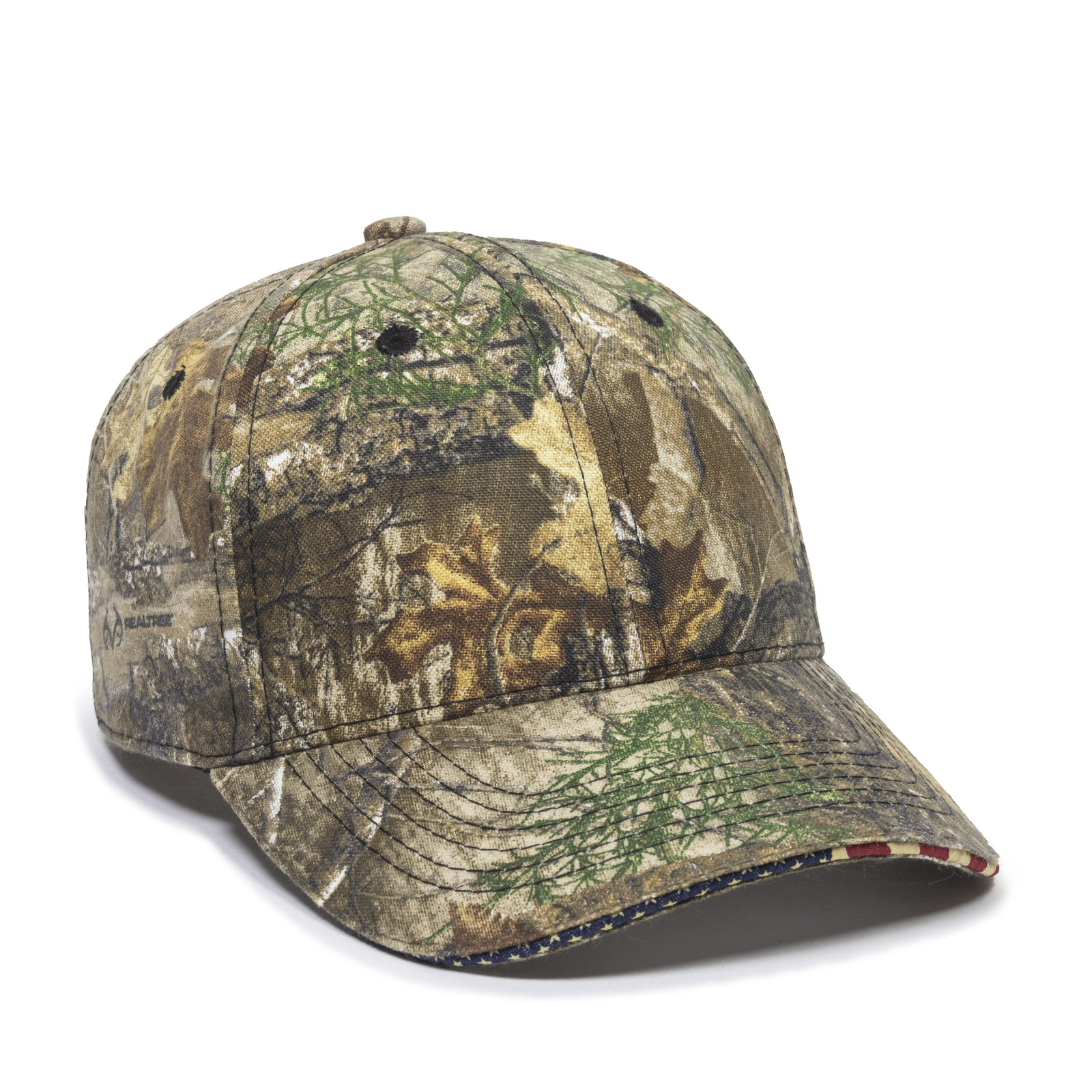 Camo Cap w/Woven Flag 2