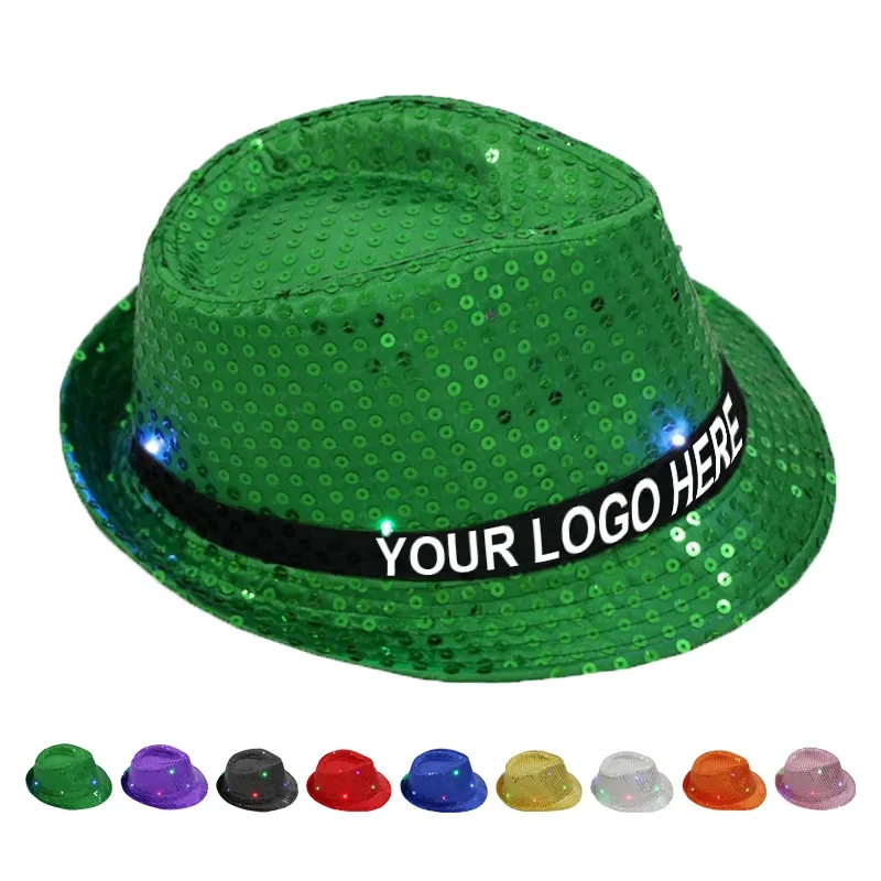 Flashing Fedora Hat For Parties St Patrick'S Day