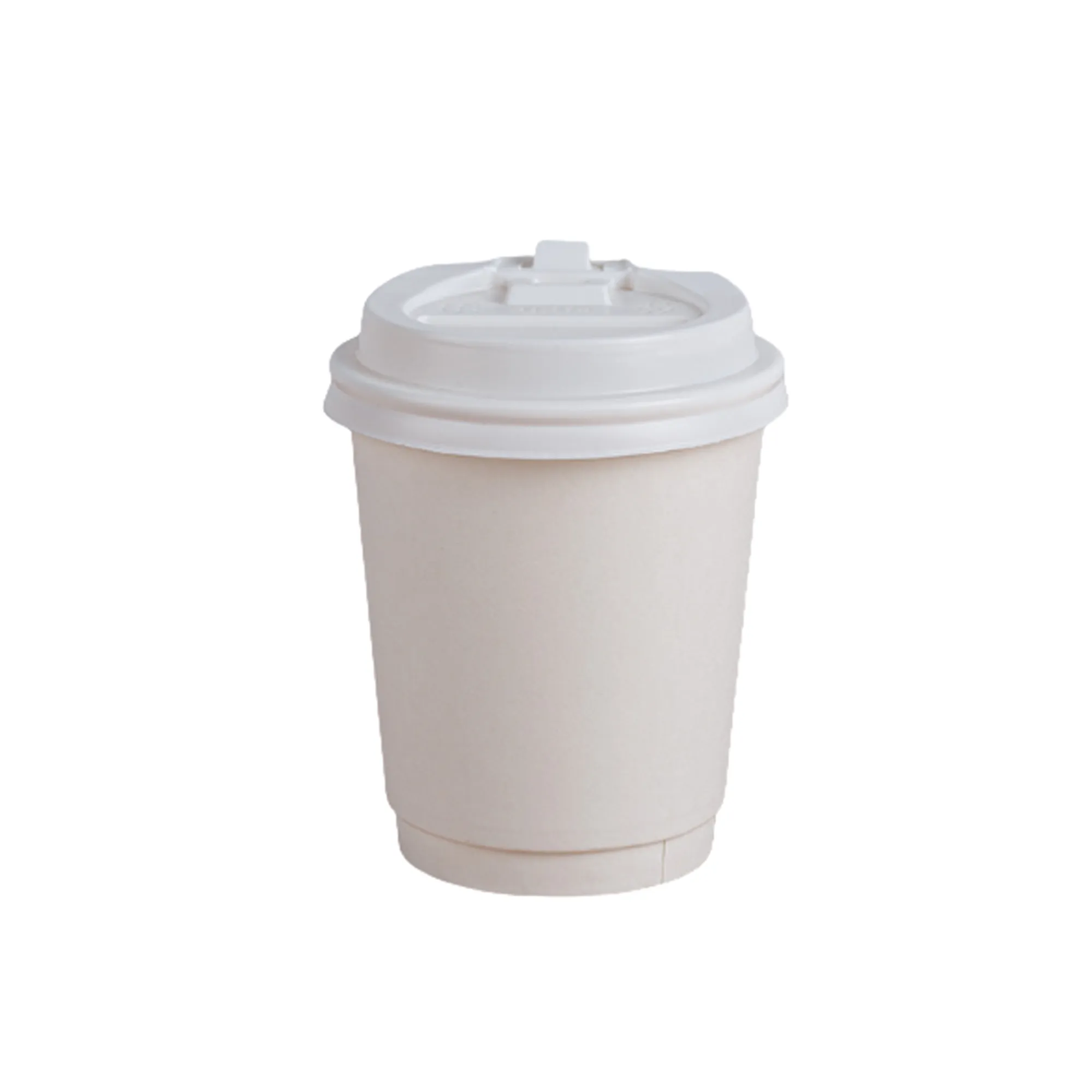 8 Oz. Double Wall Disposable Coffee Paper Cups with Lid 4