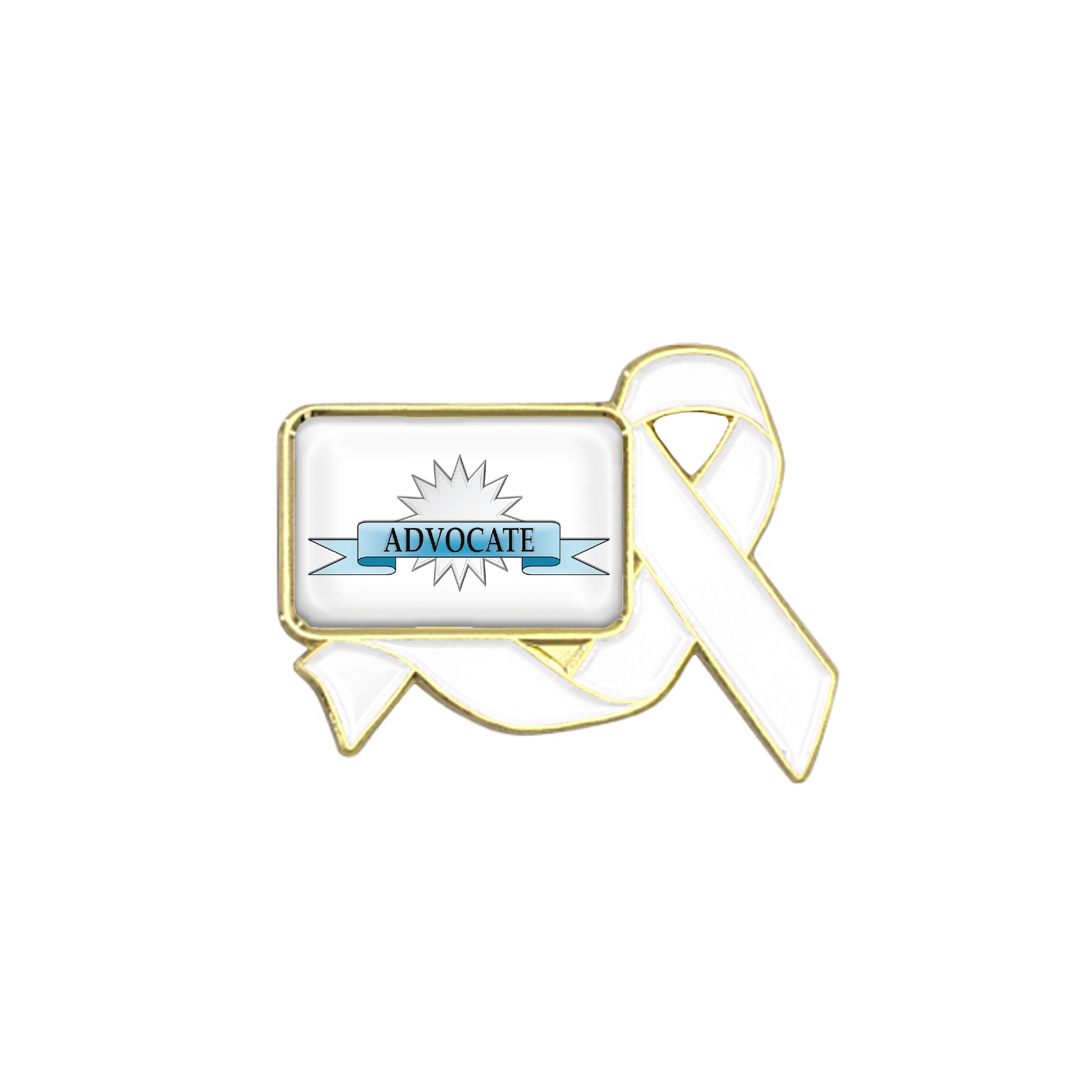 Awareness Ribbon Lapel Pins w/ Custom Logo 20