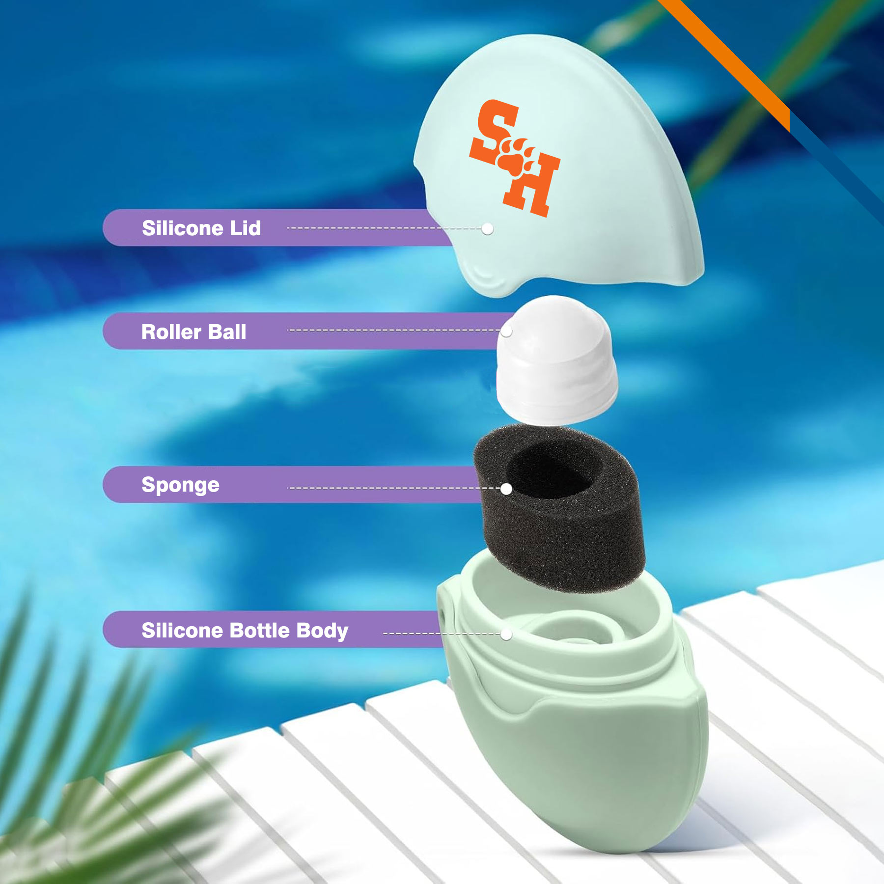 Hutton Refillable Roll On Sunscreen Applicator 16
