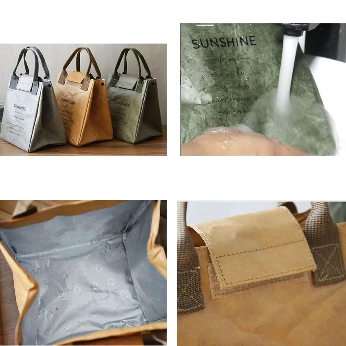 Custom TYVEK Washable Insulated Lunch Bag 2