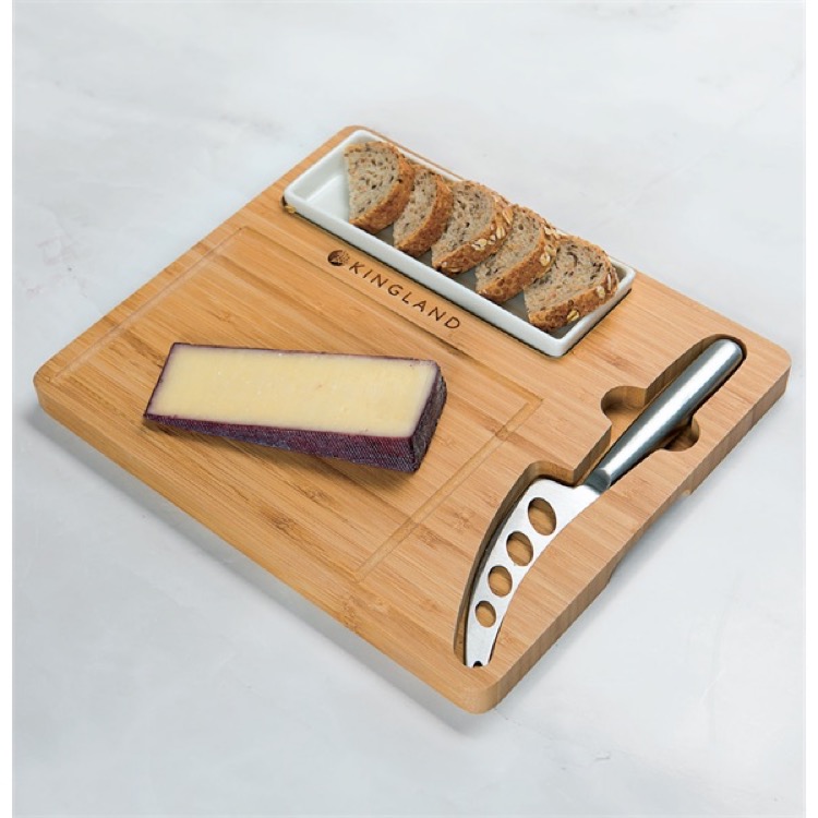 BistroTek Premium Bamboo Cheese Server Set 6