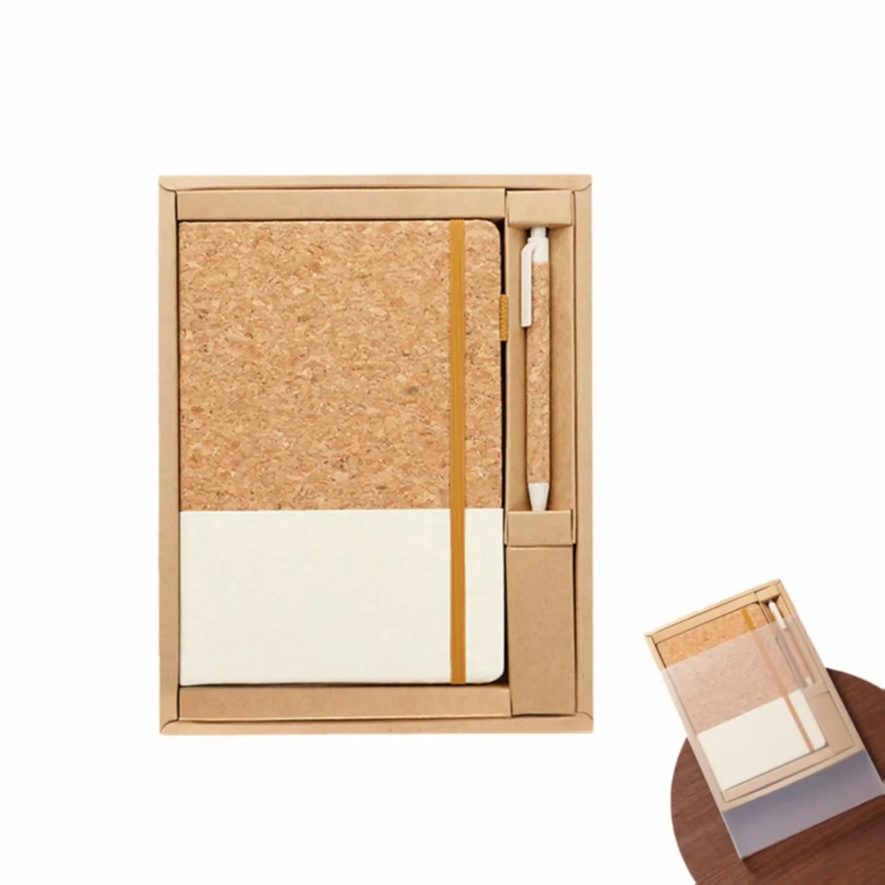 Cork Notebook Pen Set - Natural Office Gift 3
