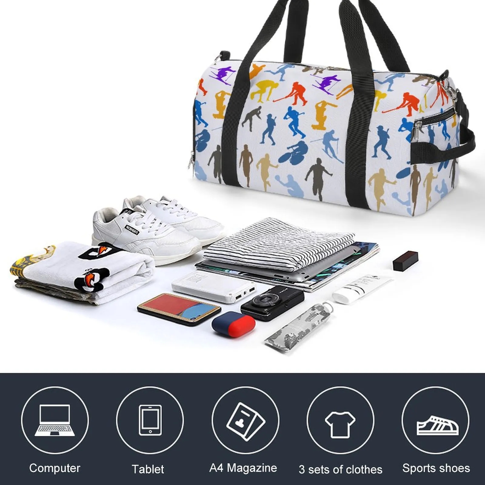 Custom Logo Gym Bags Bulk Order High Quality Oxford Cloth Duffle Promotional Giveaway 10
