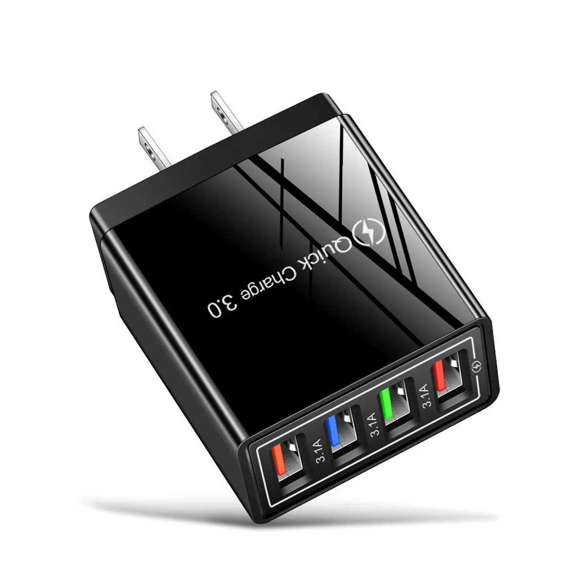 Portable 4 Port Fast Charge QC 3.0 US Plug USB Wall Charger 4
