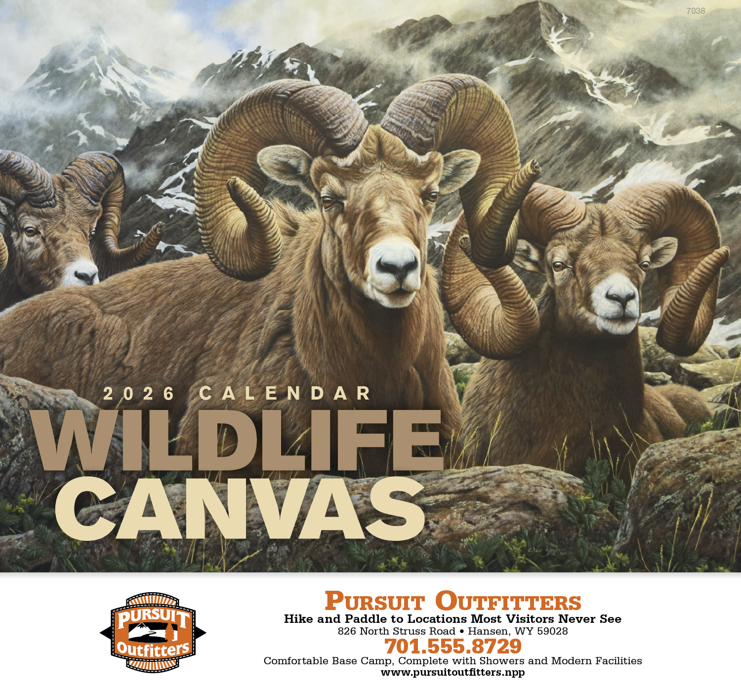 Good Value™ Wildlife Canvas - Stapled Calendar 24