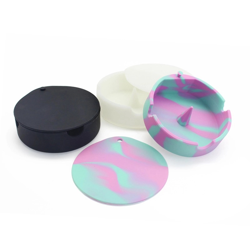 Custom Silicone Ashtray With Lid 6