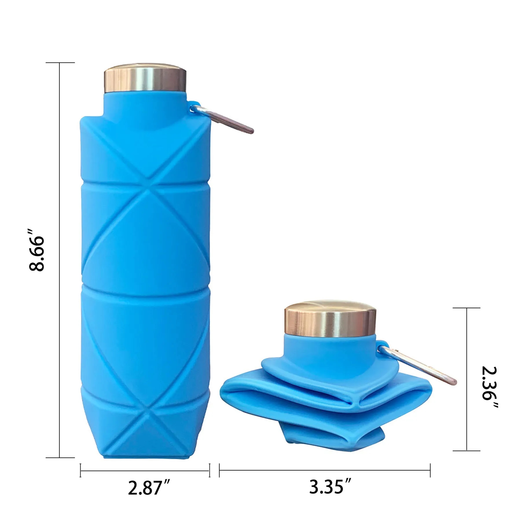 24 Oz Collapsible Silicone Water Bottle 3