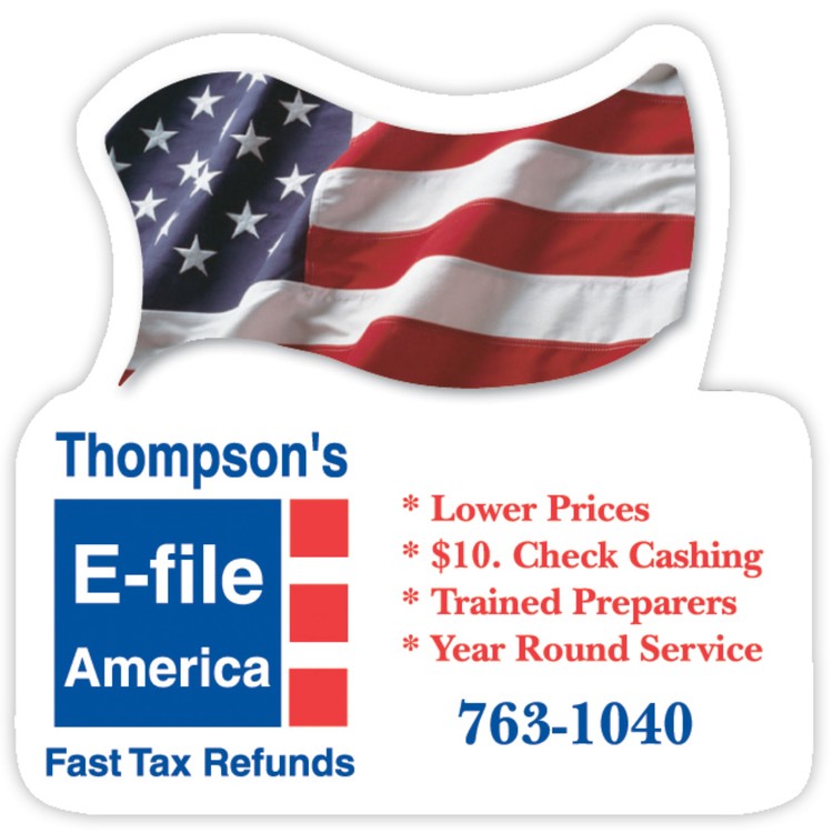Vinyl Label Full Color (3"x3") Flag Shape