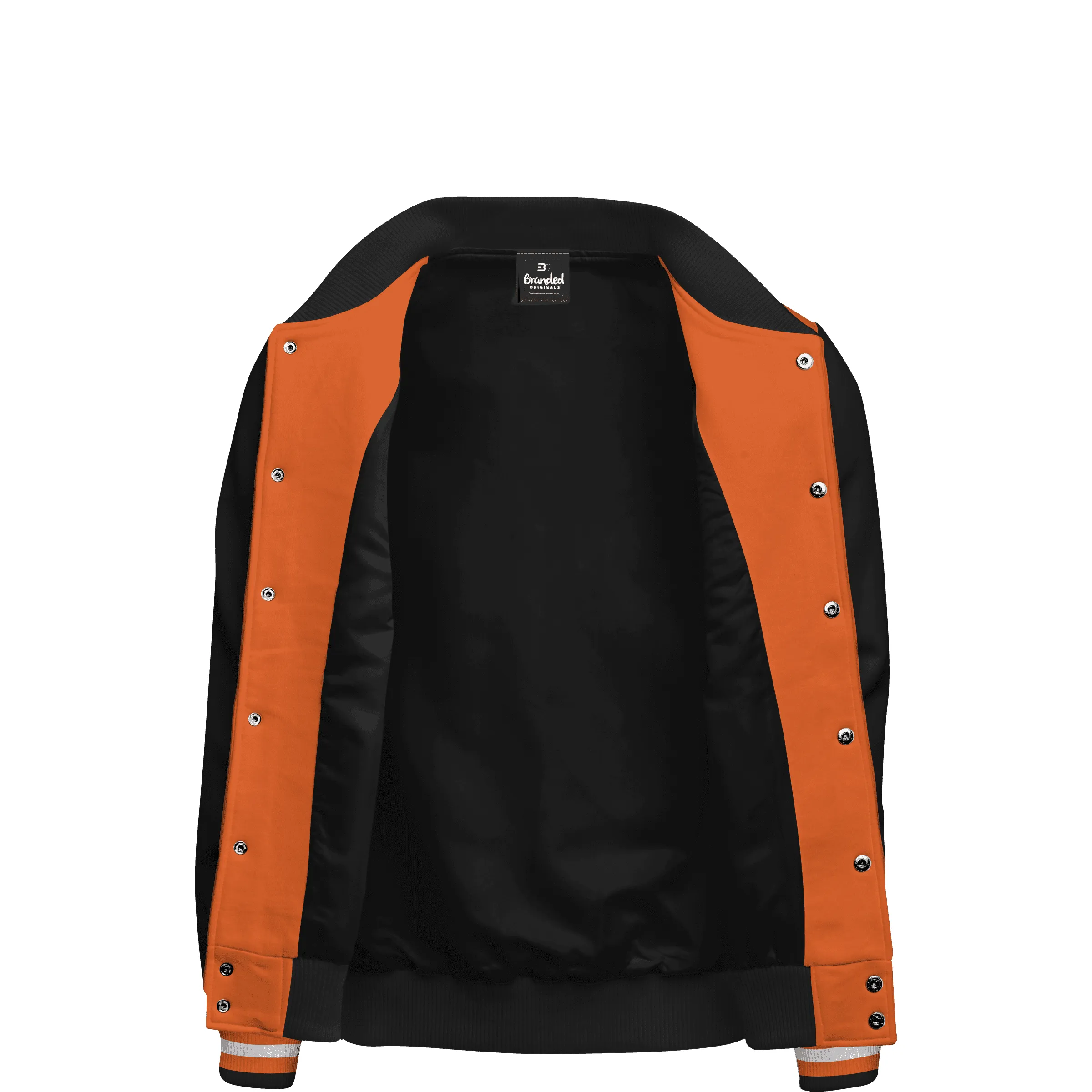 Cotton Fleece Varsity Jacket With Black Satin Lining 12