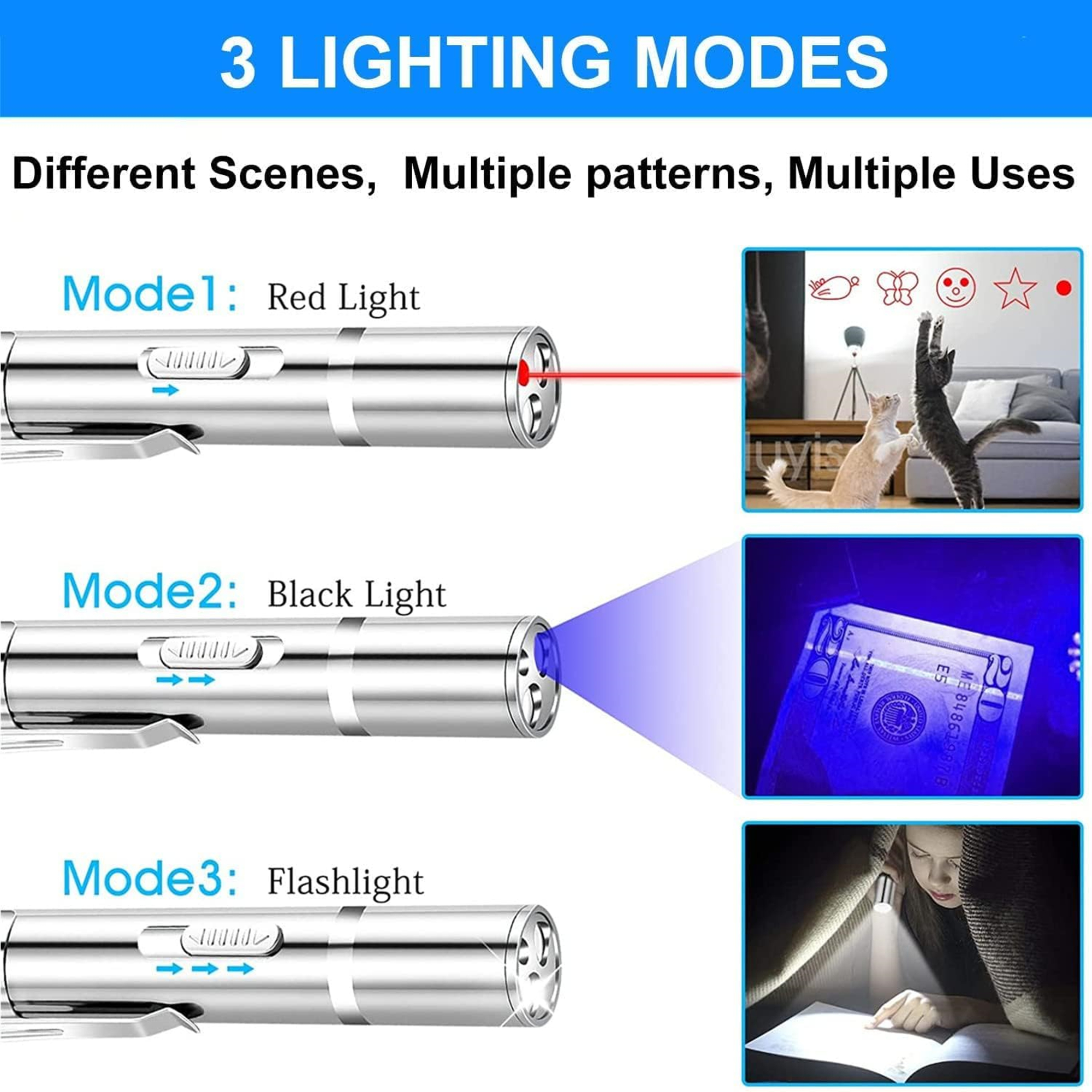 Cat Toys USB Recharge Laser Pointer 5