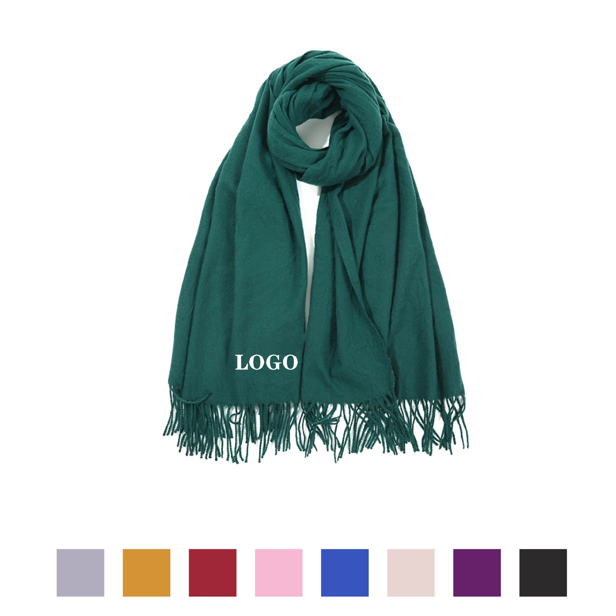 MOQ 5 pcs Solid Color Winter Scarf 2