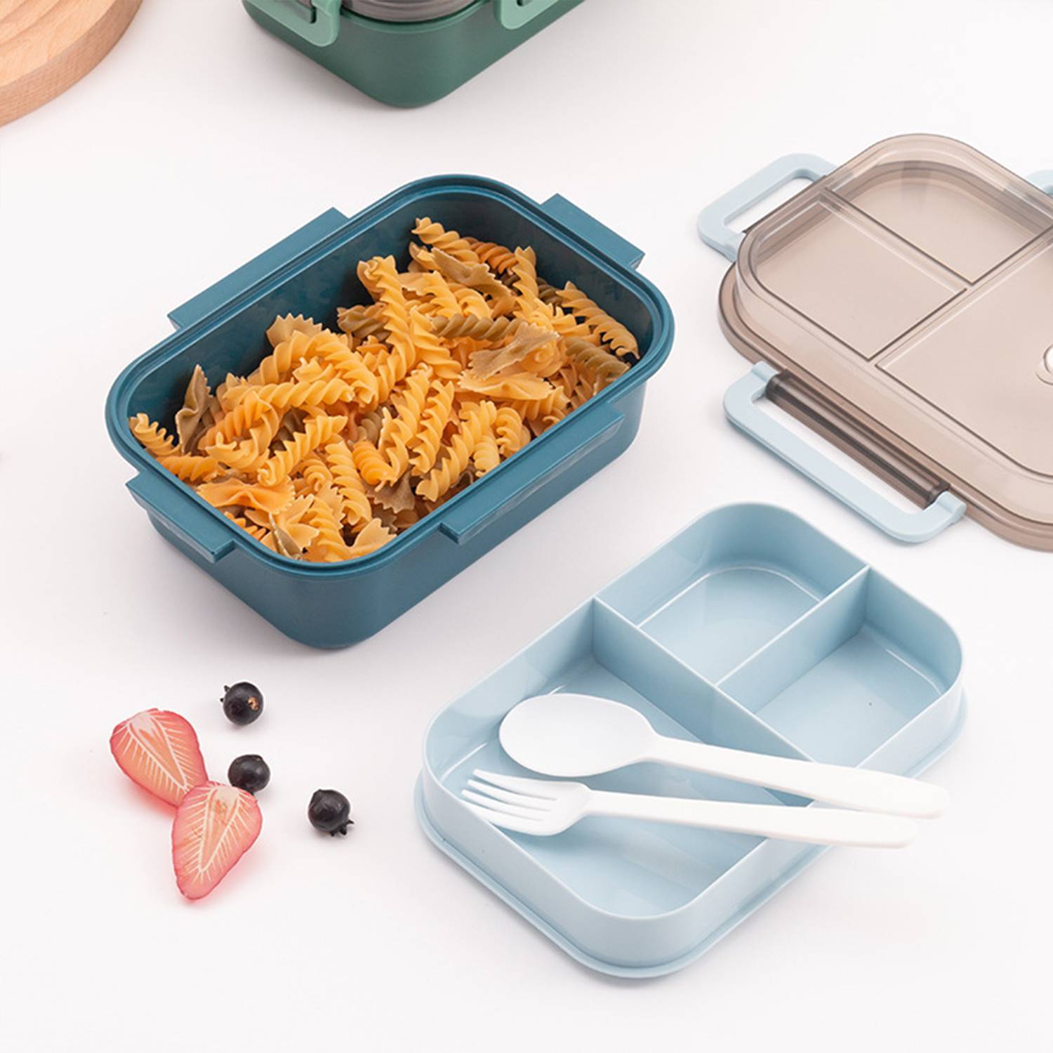 Minimalist Plastic Double-Layer Lunch Box 4