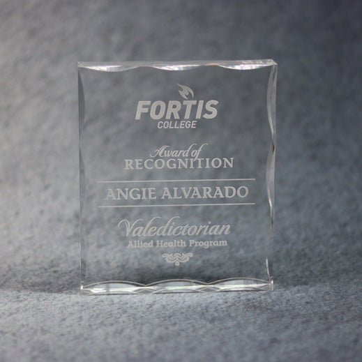 Acrylic Block With Scallop Edge 8