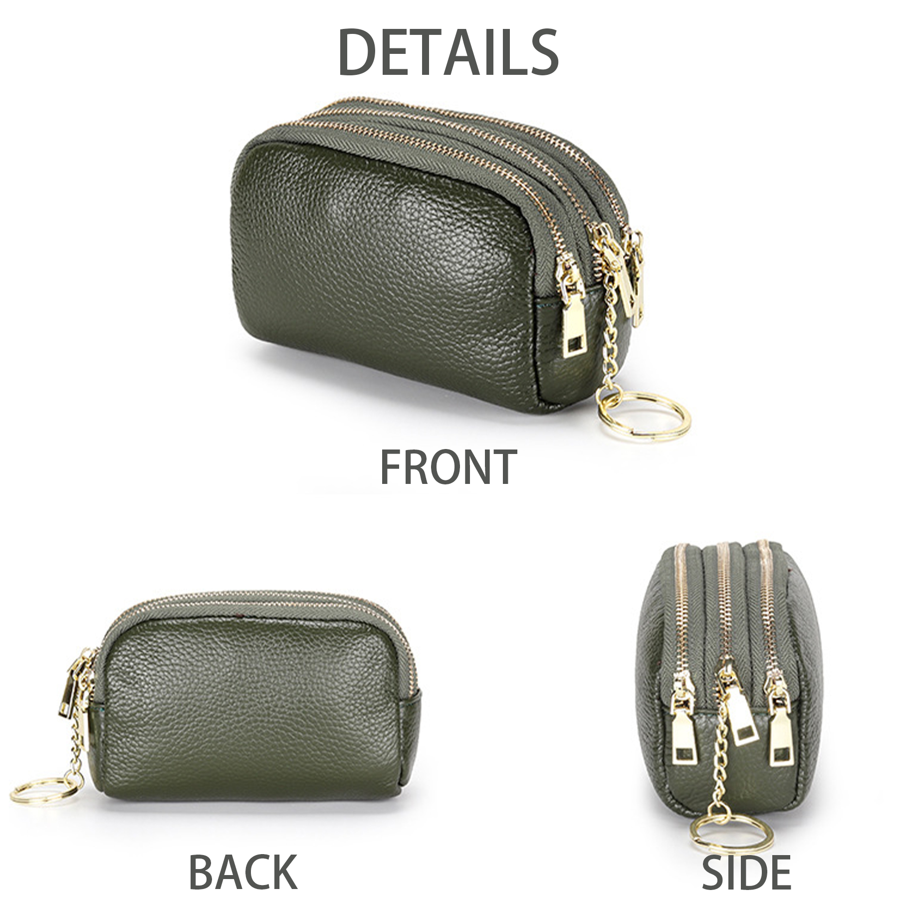Genuine Leather Small multi-function key coin purse 1