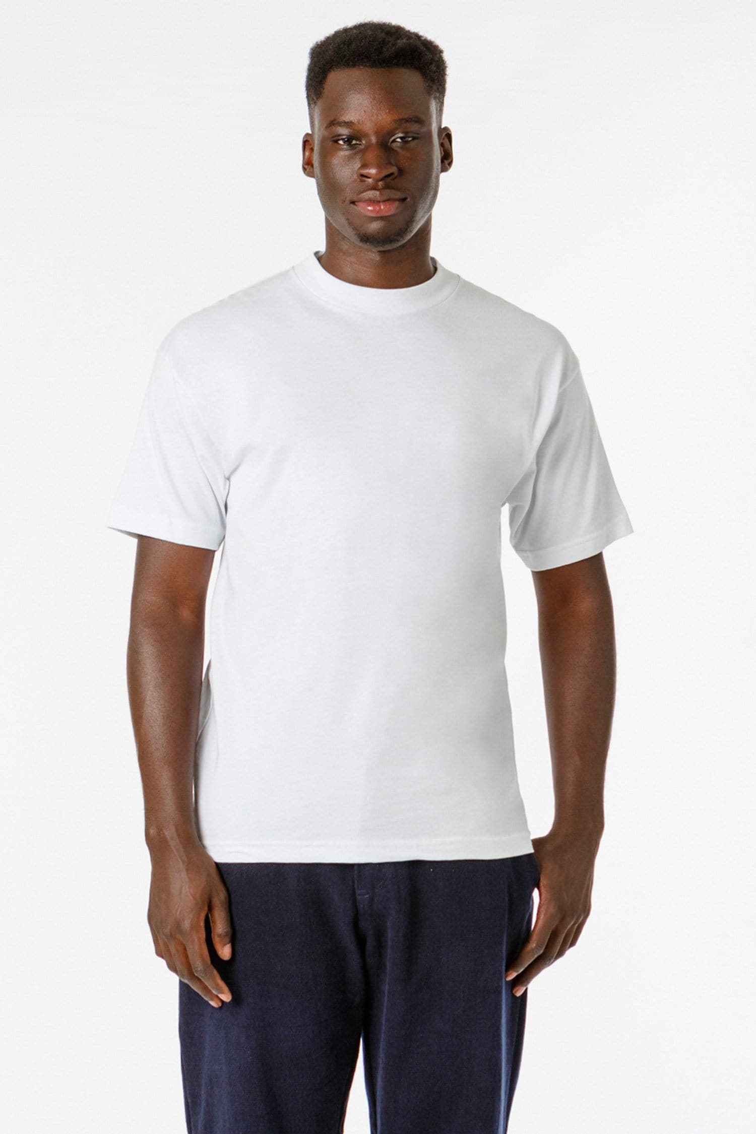 6 OZ COMBED COTTON MOCK NECK S/S T-SHIRT 9