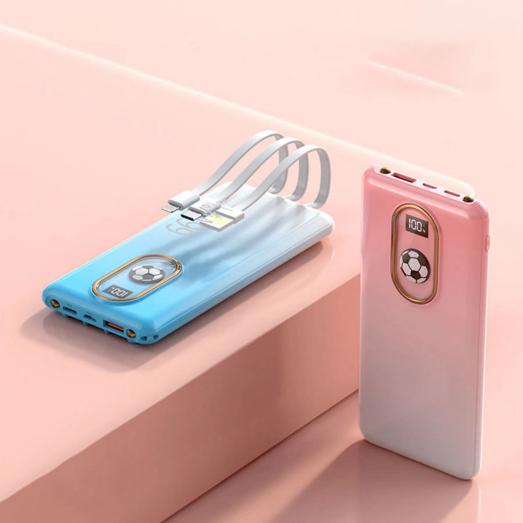 Portable Power Bank With LED Light 3