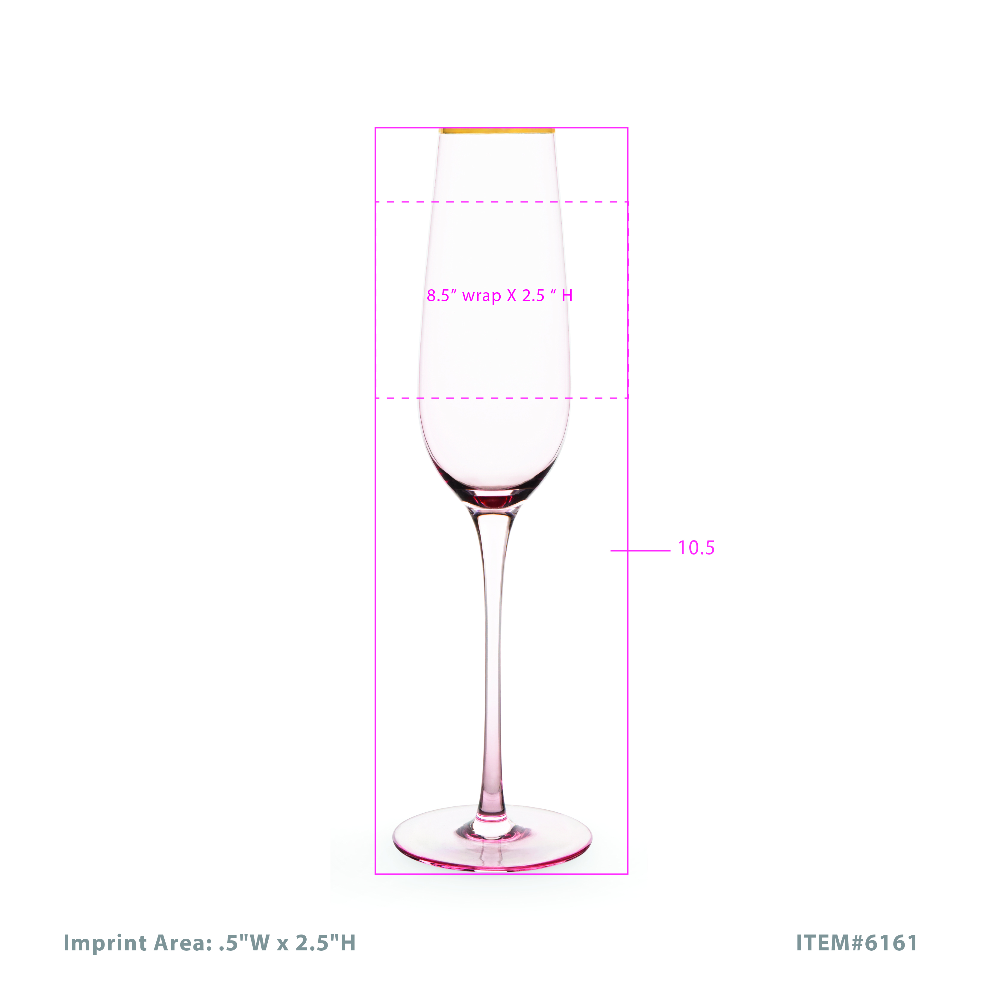 Twine Living® Rose Crystal Champagne Flute, set of 2 4
