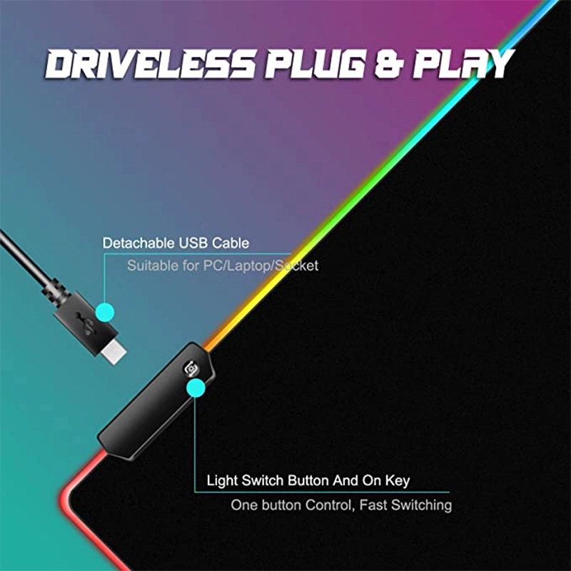 Large extension game pad soft LED mouse 3