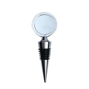 Elegant Wide Rim Round Medal Wine Stopper Cork 8