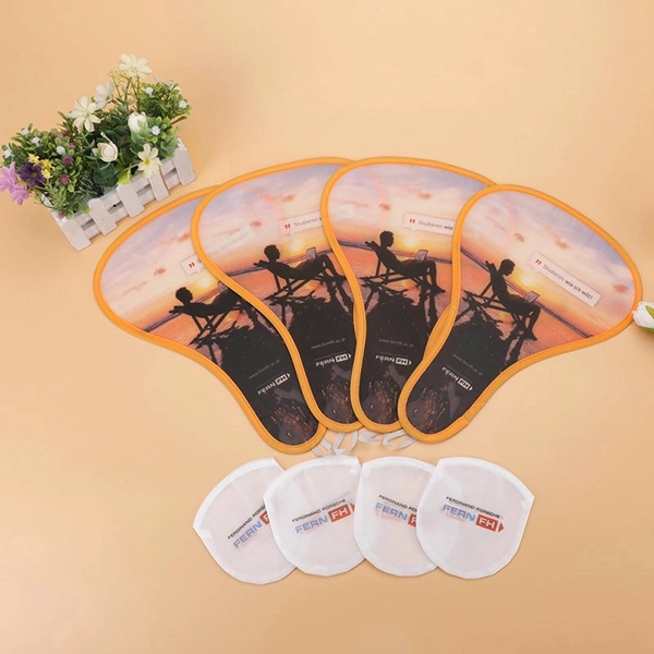 T-shaped foldable fans with pouch 5
