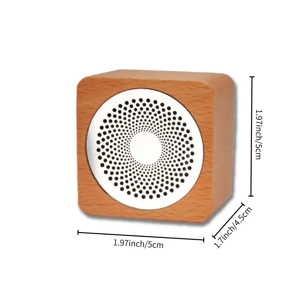Natural Cube Wood Bluetooth Wireless Speaker 5